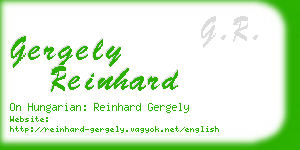 gergely reinhard business card